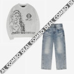 MORE BLESSINGS KNIT GREY + DISTINCTIVE DENIM WASHED BLUE