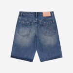 STUDDED JORTS WASHED BLUE