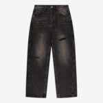 RIPPED DISTINCTIVE BAGGY DENIM BLACK