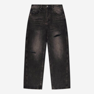 RIPPED DISTINCTIVE BAGGY DENIM BLACK