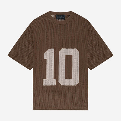 KNIT TEE JERSEY BROWN KNIT TEE JERSEY BROWN