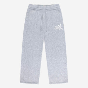 FUZZY KNIT JOGGER GREY MELANGE